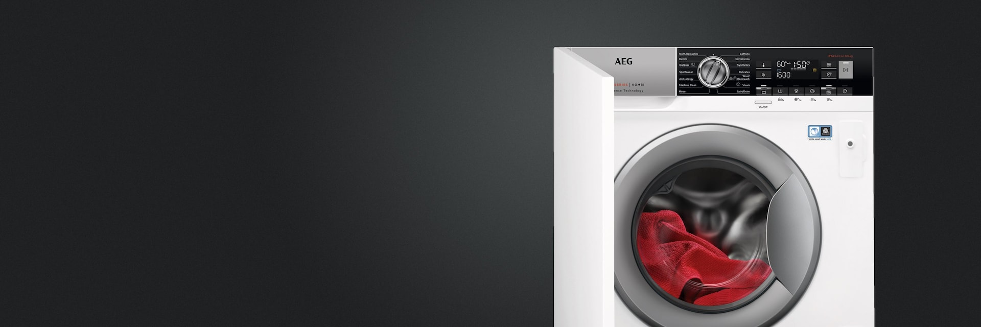 En integreret vaske-tørremaskine fra AEG